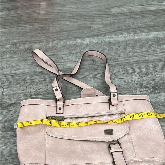 b.o.c. Pink Shoulder Bag with Suede-Like Texture - Picture 6 of 7